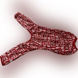 TOP PAW M LOVE PRINT DOG LONG JOHNS PJS